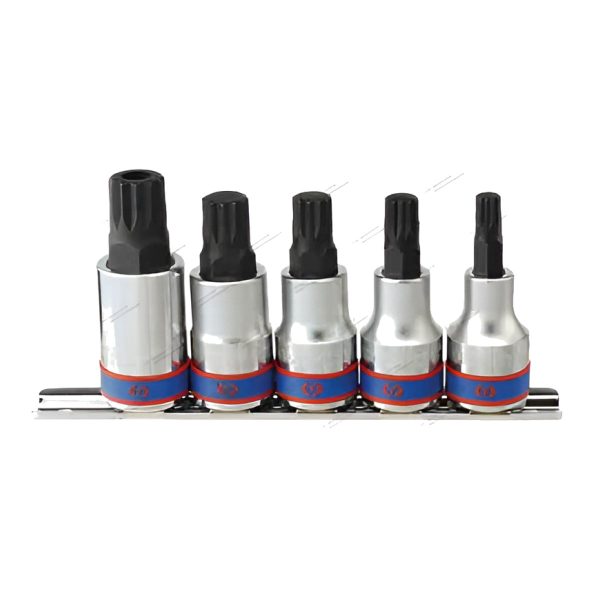 Набор торцевых насадок 1/2", SPLINE, М8-М16, 5 предметов KING TONY KING TONY 4105PR