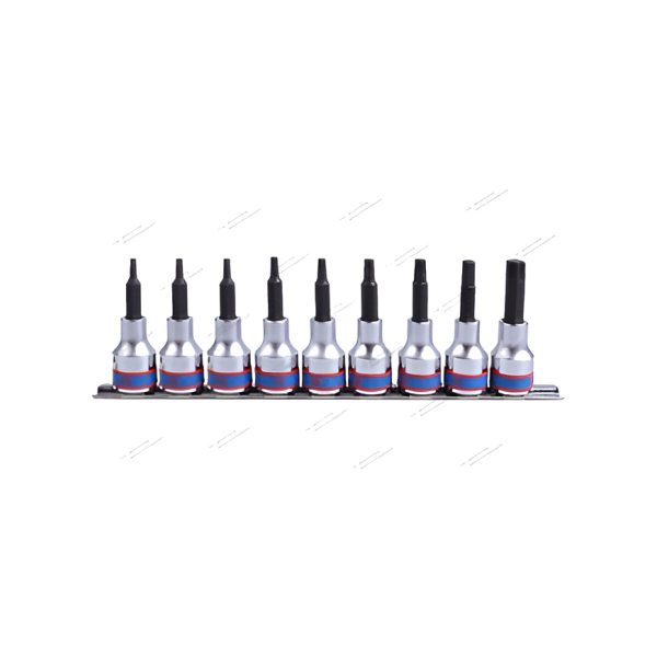 Набор торцевых насадок 1/2", TORX, Т20-Т60 мм, L = 80 мм, 9 предметов KING TONY KING TONY 4119PR10