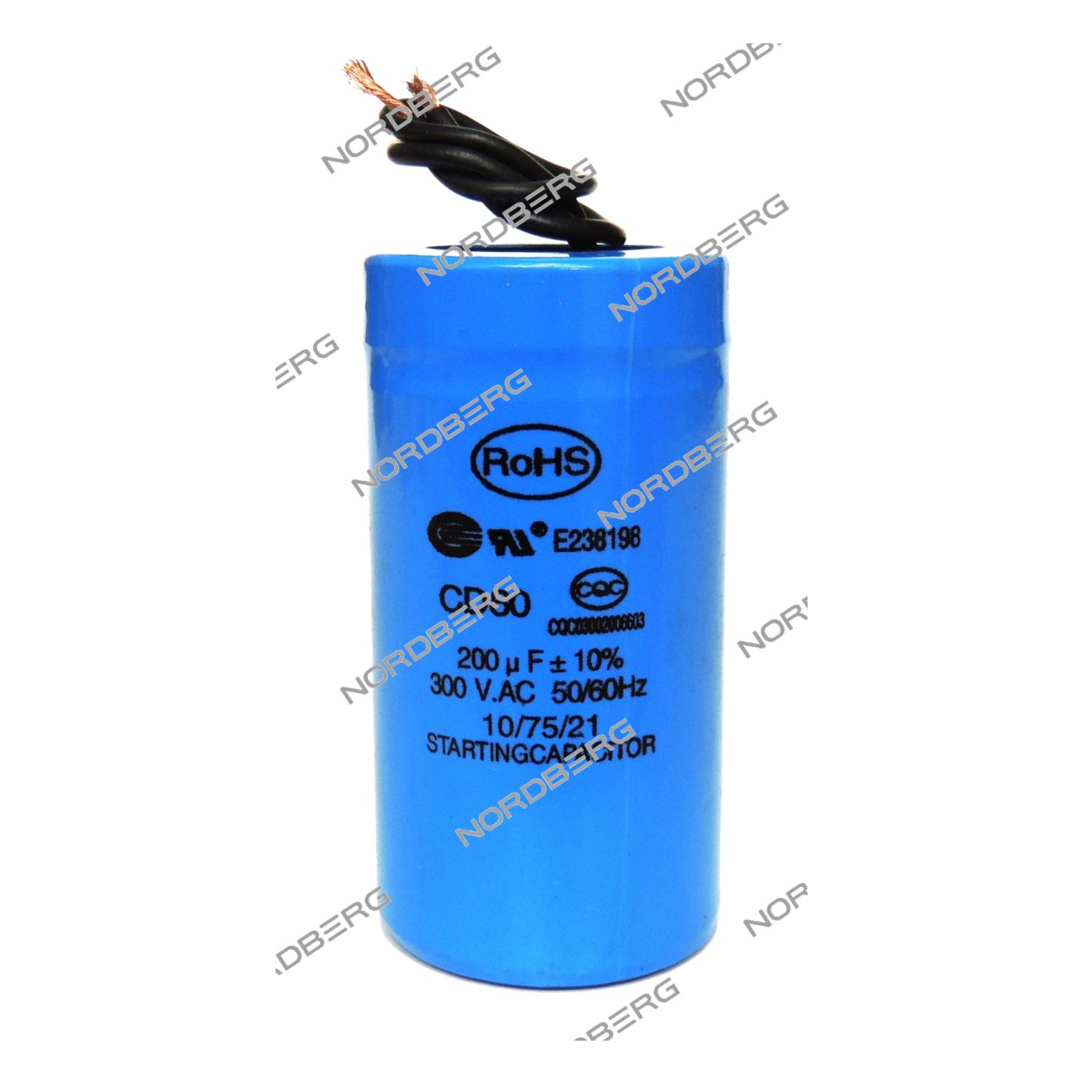 Конденсатор (пусковой) NORDBERG 200mF PJ-HSDR-0100001