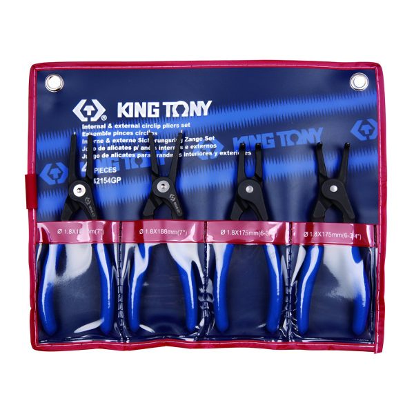 Набор съемников стопорных колец, 4 предмета KING TONY 42154GP