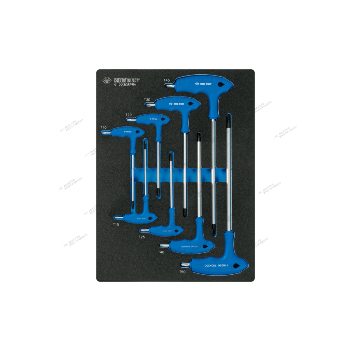 Набор ключей TORX L-тип, ложемент, 8 предметов KING TONY 9-22308PRV