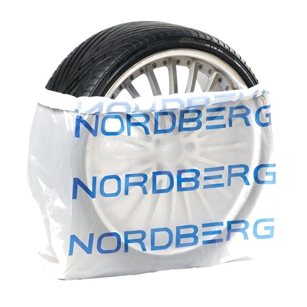 Пакеты для шин ПНД 110х110 см, 15 мкм, белые с логотипом NORDBERG, 100 шт. NTSB1115W