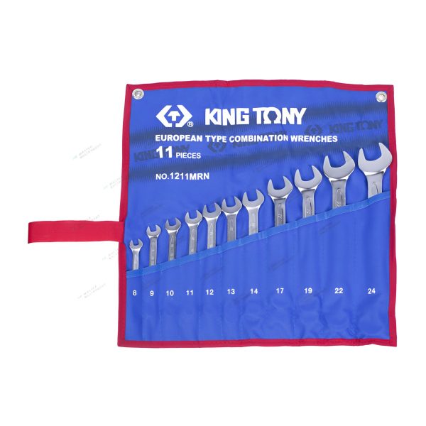 Набор комбинированных ключей, 8-24 мм, чехол из теторона, 11 предметов KING TONY 1211MRN