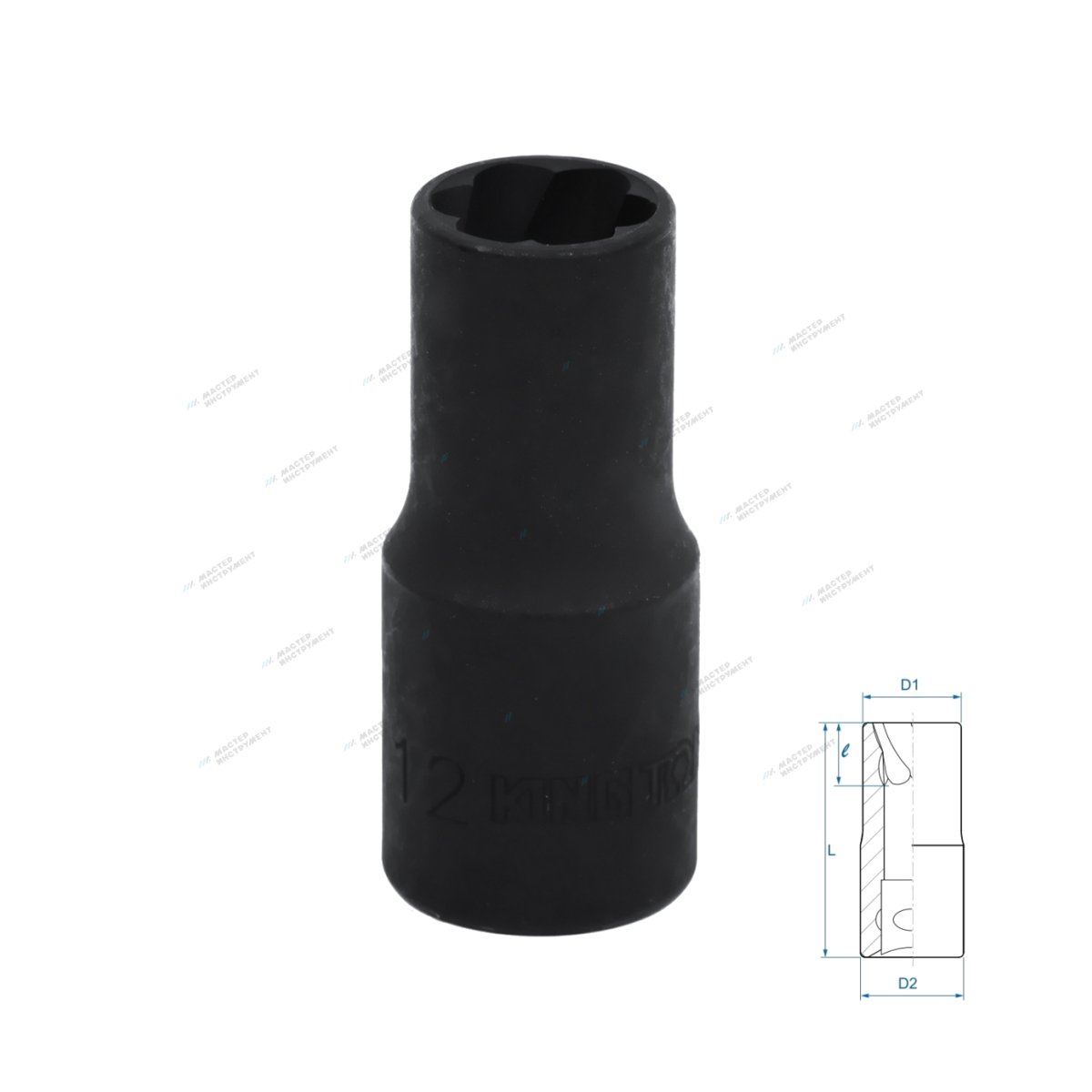 Головка для поврежденного крепежа 1/2"", 12 мм KING TONY 9TD403-12M