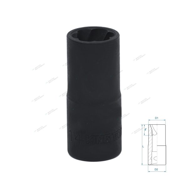 Головка для поврежденного крепежа 1/2"", 14 мм KING TONY 9TD403-14M