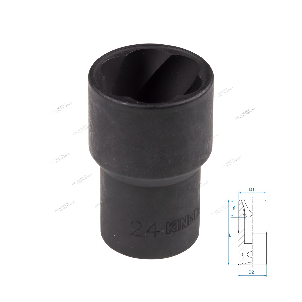 Головка для поврежденного крепежа 1/2"", 24 мм KING TONY 9TD403-24M