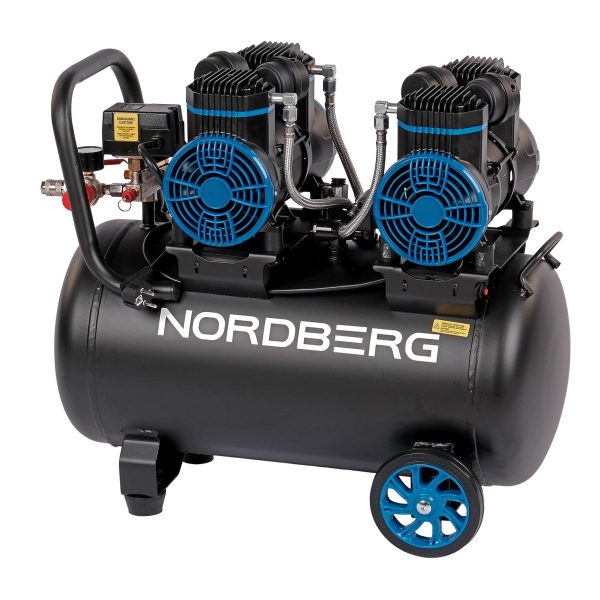 Компрессор безмасляный 220 В, ресивер 50 л, 500 л/мин NORDBERG NCEO50/500