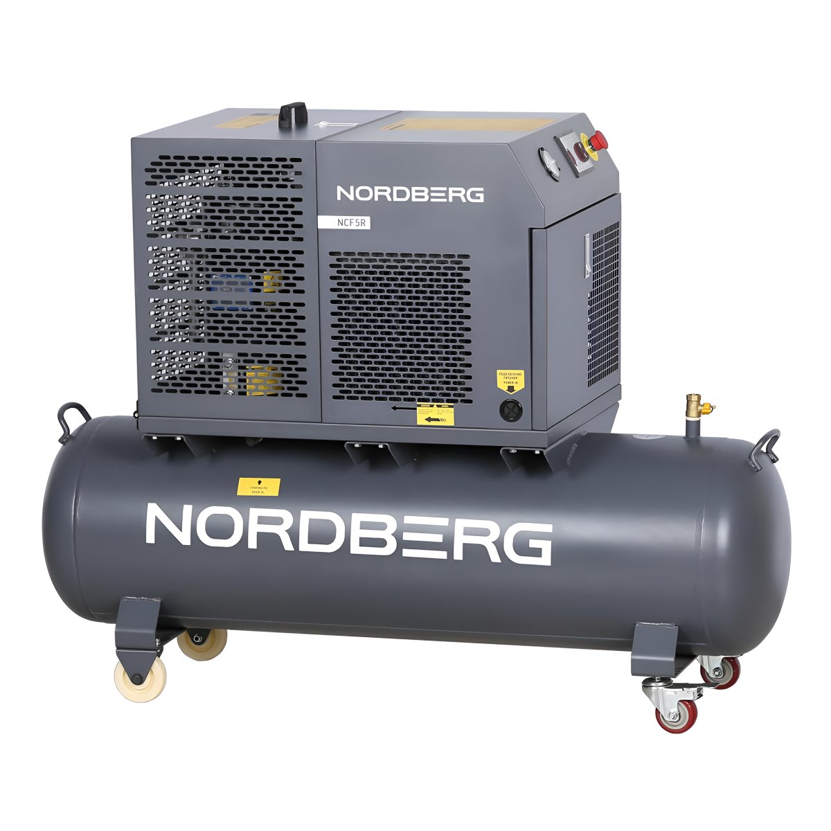 Компрессор винтовой, 4 кВт, 10 бар, 450 л/мин, ресивер 180 л NORDBERG NCF5R