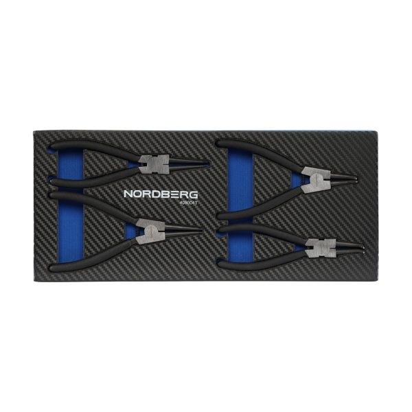 Набор съемников стопорных колец в ложементе, 4 предмета NORDBERG 408004T