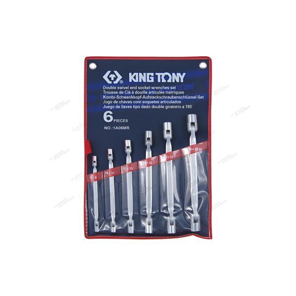 Набор торцевых ключей с шарниром, 6 предметов KING TONY king tony 1a06mr