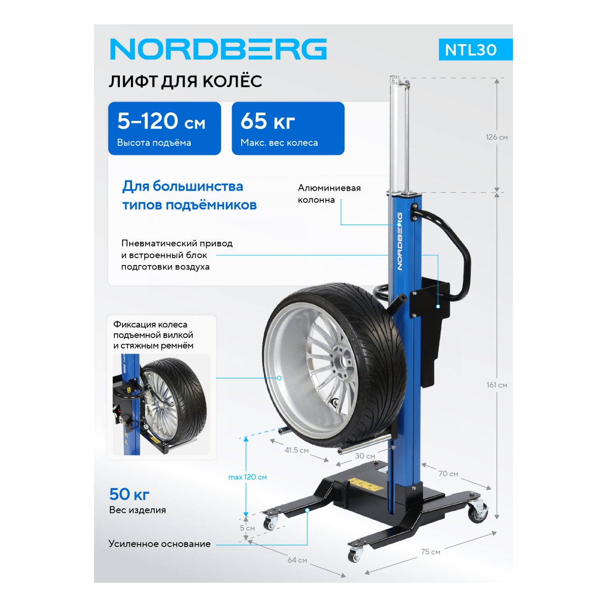 Лифт для колес NORDBERG NTL30