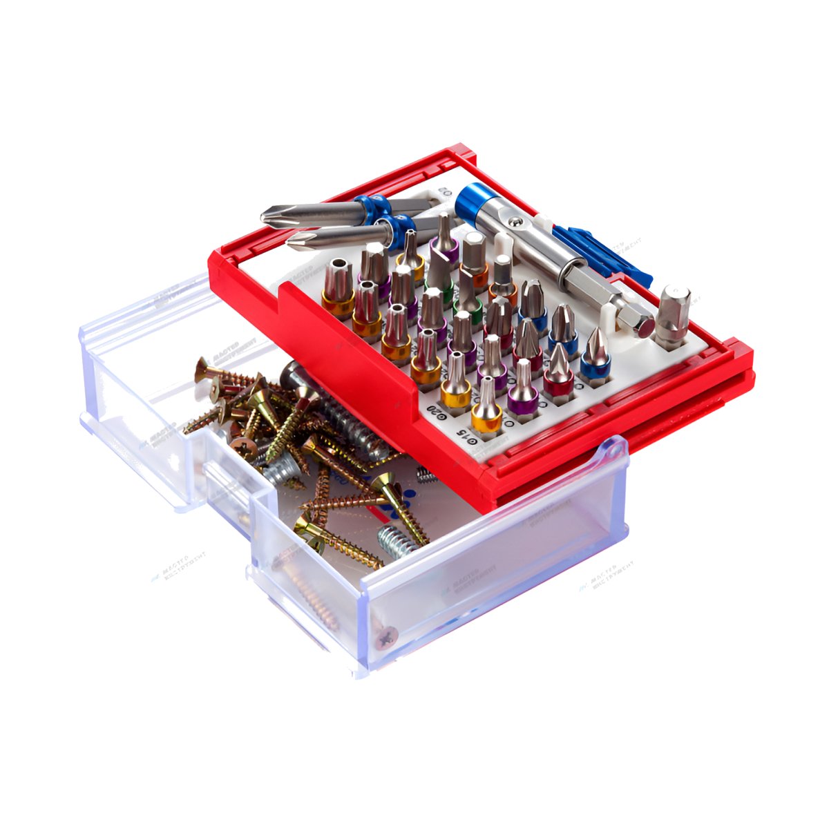 Набор вставок (бит) 1/4"", TORX, HEX, PZ, PH, SLOT, 33 предмета MACTAK 058-10033C