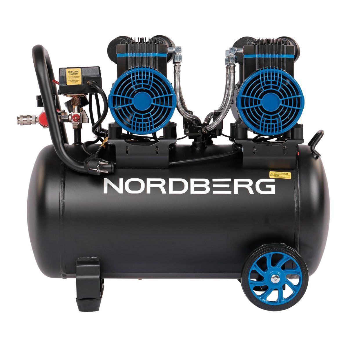 Компрессор безмасляный 220 В, ресивер 50 л, 500 л/мин NORDBERG NCEO50/500