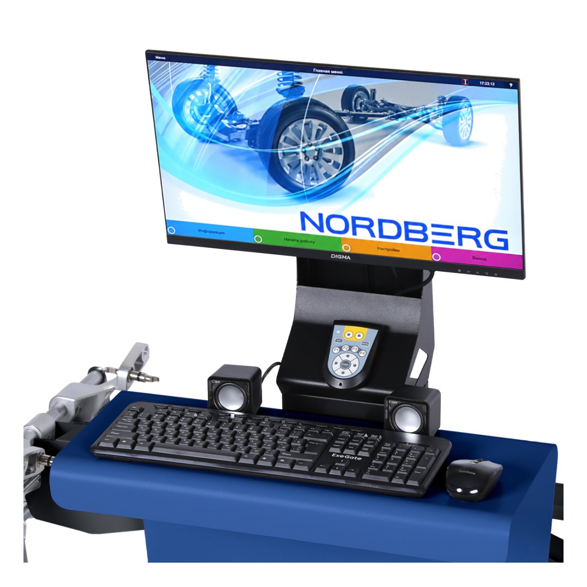 Стенд сход-развал 3D четырехкамерный настенный, синий NORDBERG C804-C (5005)