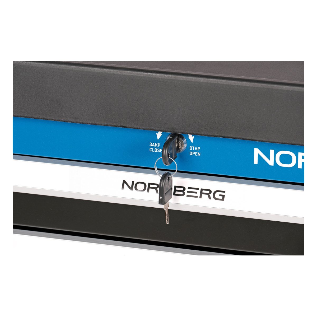 Тележка инструментальная, 2 выдвижных ящика, 2 полки с дверцами NORDBERG T4